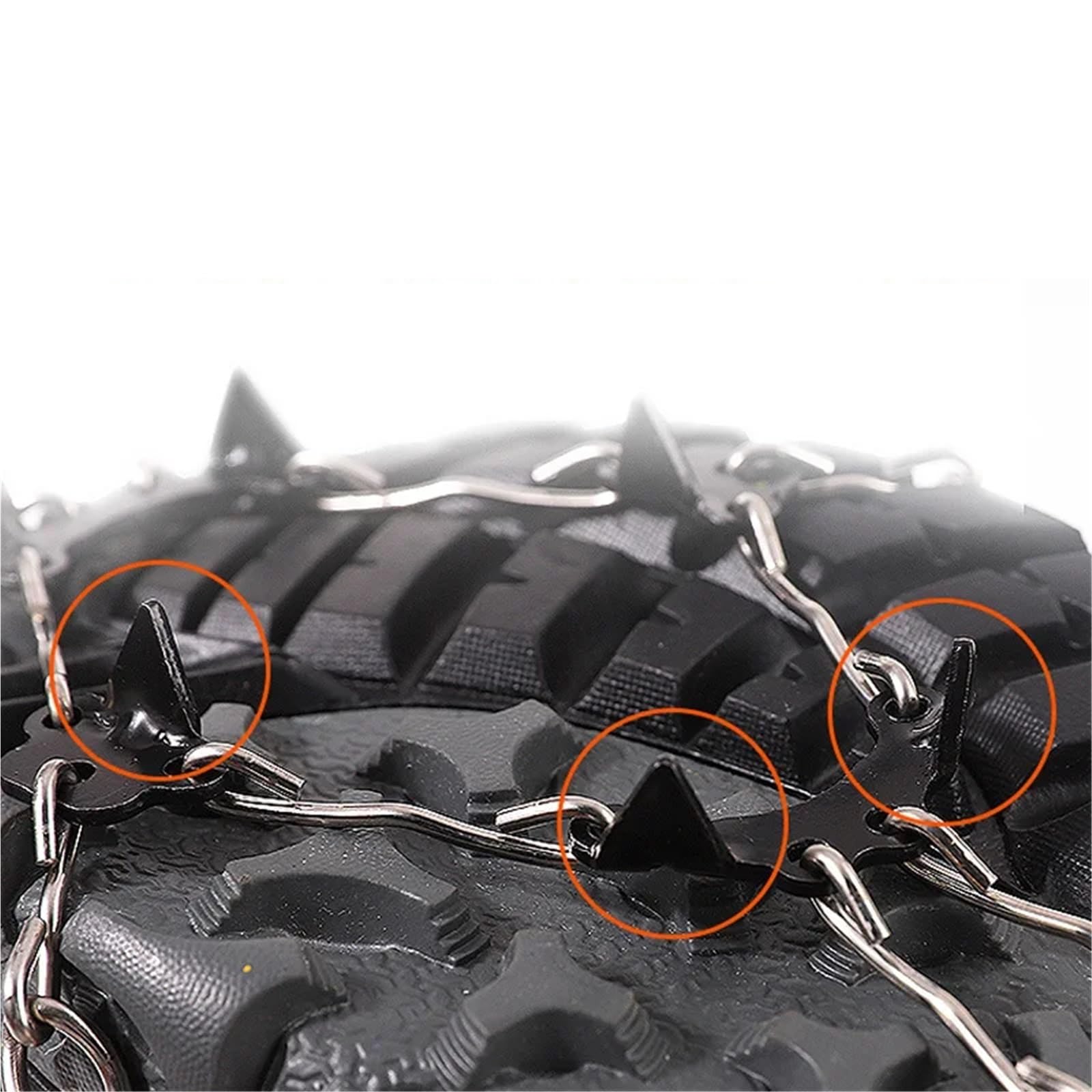 8 denti in acciaio pinza for ghiaccio punta for scarpe antiscivolo arrampicata punte da neve ramponi tacchetti catena artigli impugnature copri stivali per Scarpe da Neve, Protezione sicura