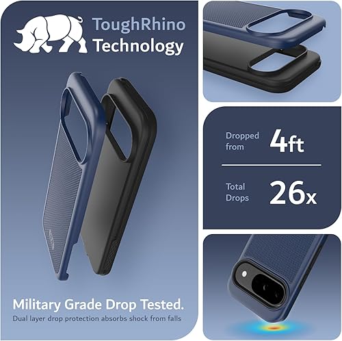 Vista 274 de TUDIA MergeGrip - Funda para Google Pixel 7a 2023, [probada en caídas de grado militar] borde elevado para protección de pantalla y cámara, doble