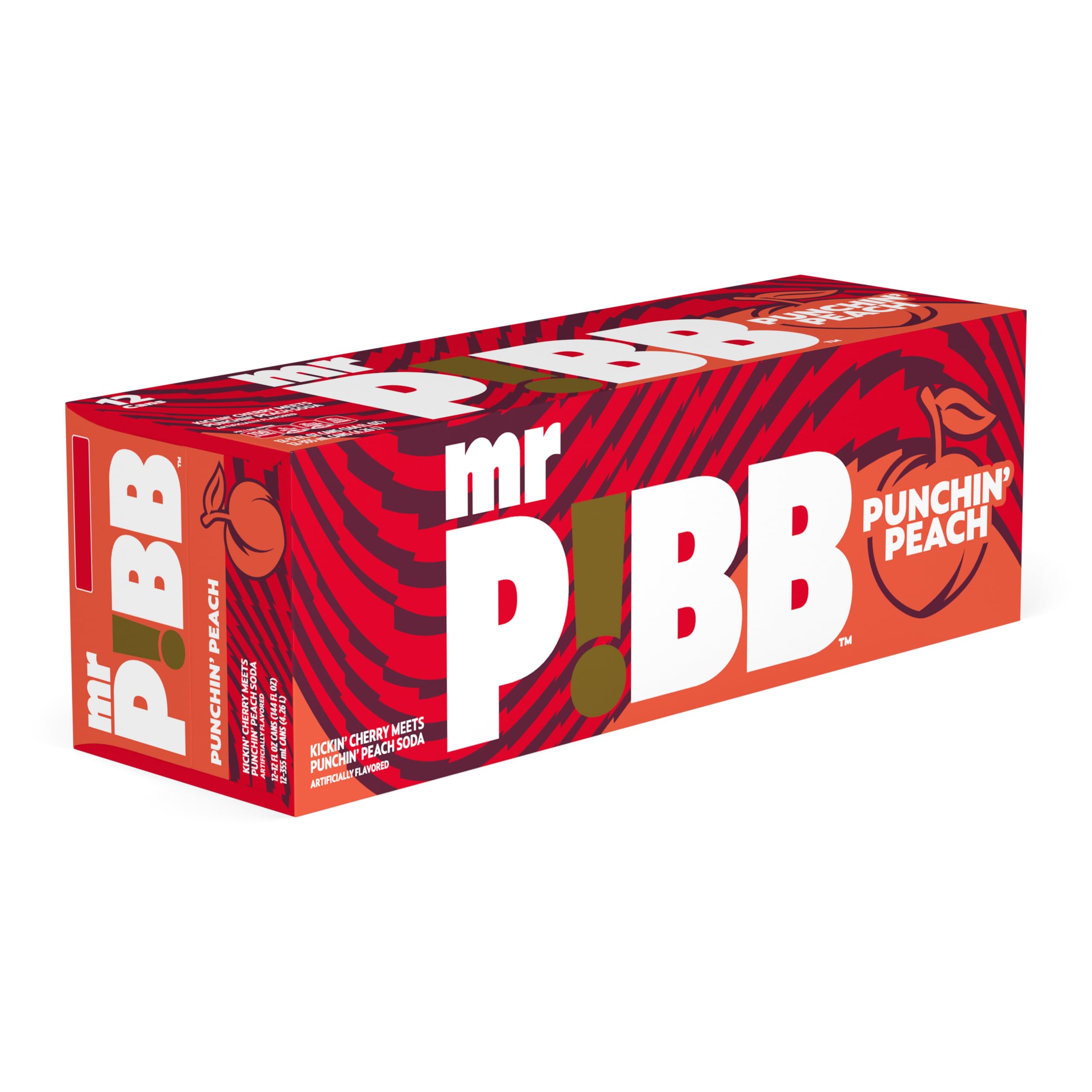 Mr Pibb Punchin' Peach 12oz 12pk