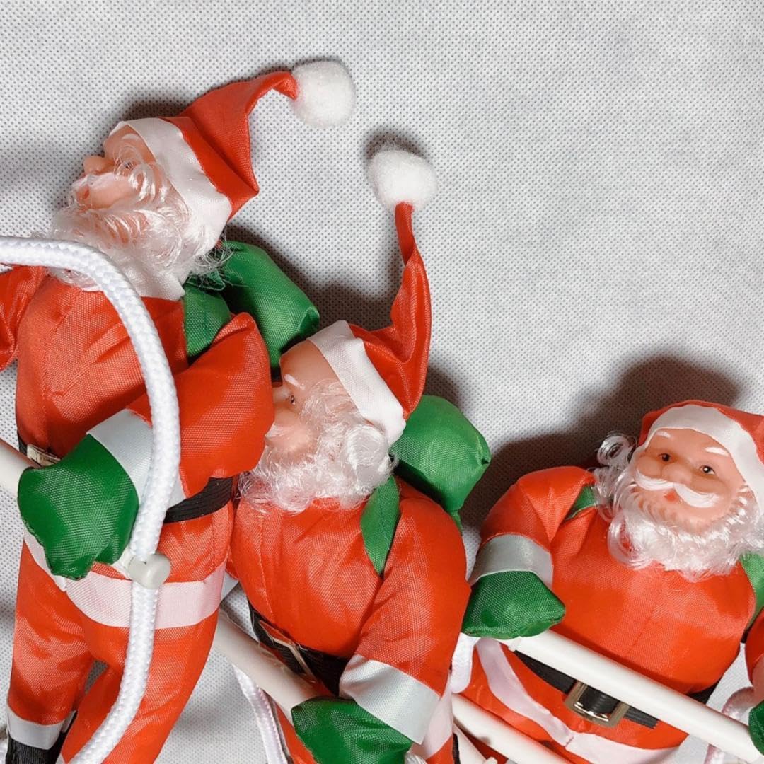 Amazon | サンタクロース はしご登りクリスマス 装飾品 サンタ