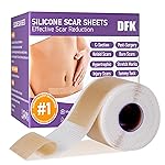 Silicone Scar Sheets, Silicone Scar Tape, Reusable Professional Scar Silicone Strips, Soft Silicone Scar Sheets for Surgical Scars,Keloid,Acne Scars,Burn Scar,C-Section (5M)