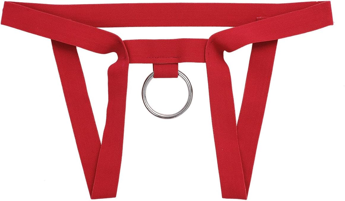 ACSUSS Men's Jockstrap Crotchless G-String Thongs Underwear with Ball Lifter O-Ring