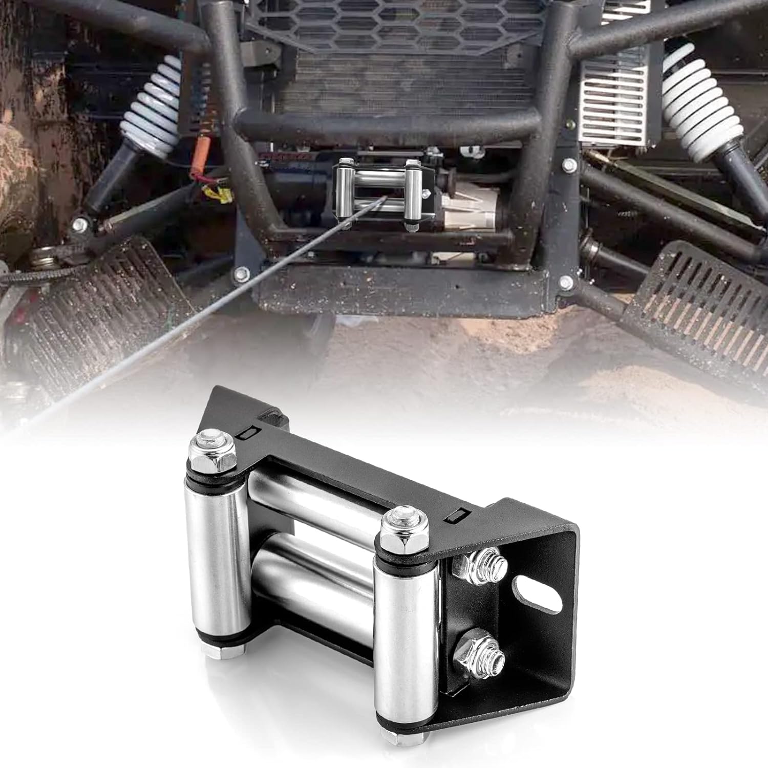 WeiSen 4 7/8" (124 MM) 4Way Winch Roller Fairlead for 20003500 LBs