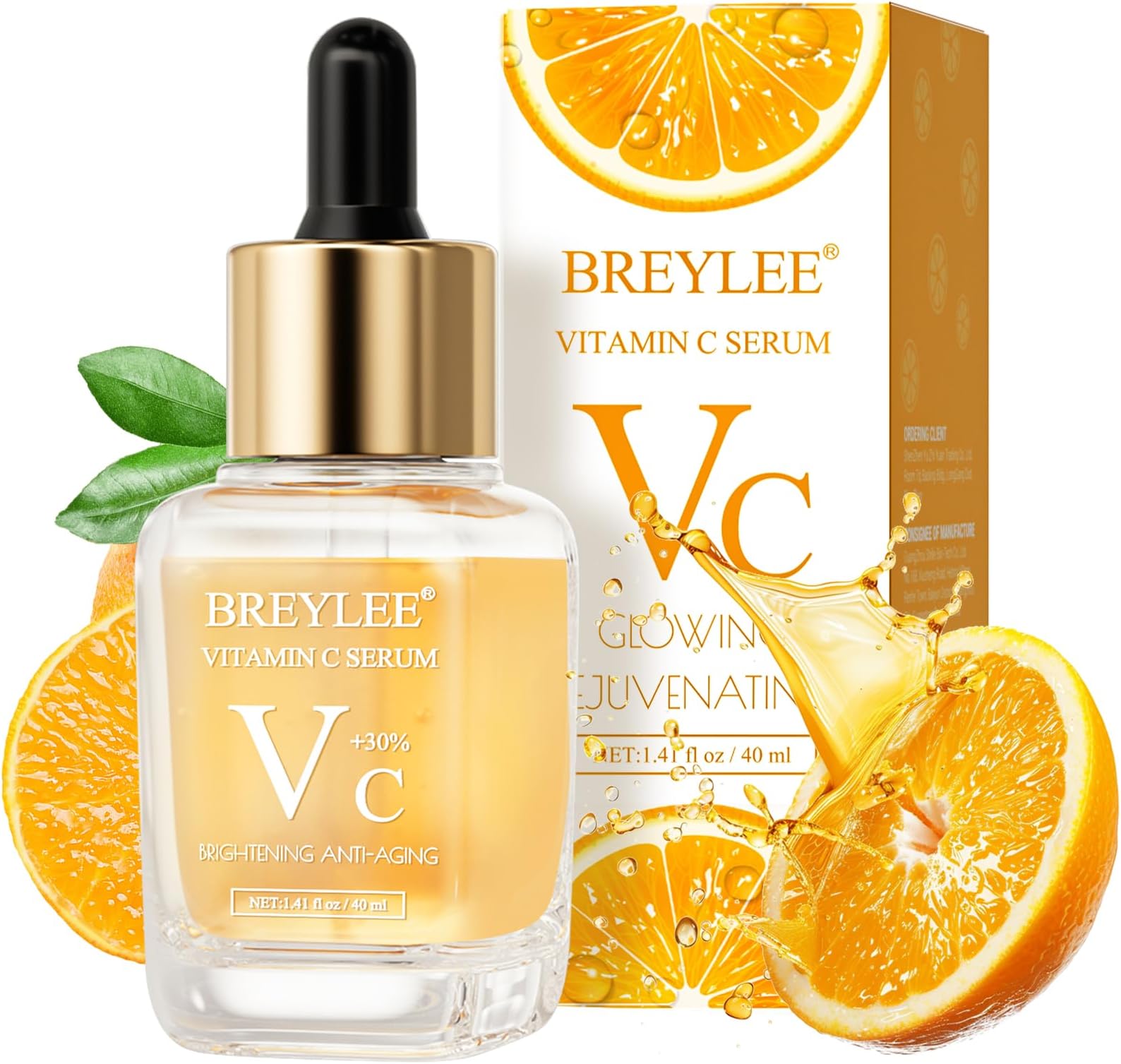 Vitamin C Serum for Face & Eye (1.4 oz) for Brightening Skin,Dark Spot Remover,Reduce Wrinkle,Anti Aging,Moisturizer with Hyaluronic Acid,Vitamin E,Retinol