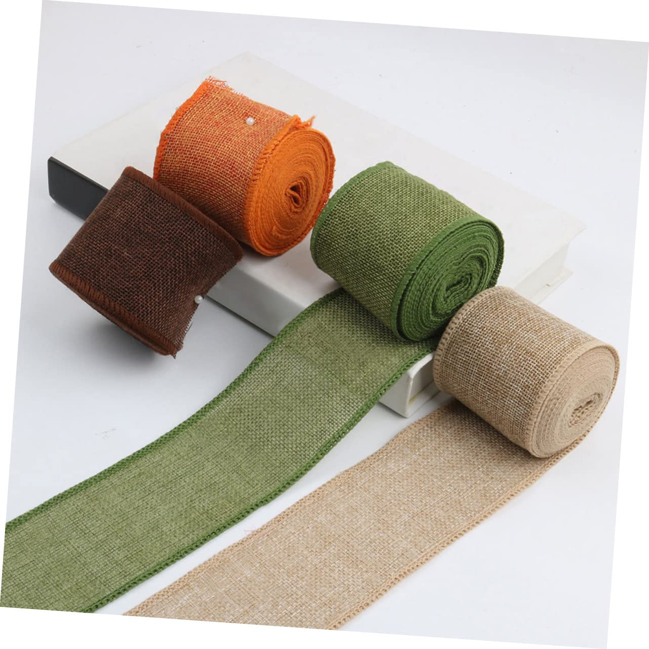 SHINEOFI 2 Sätze Hochzeitsband ribbon bandfeile Geschenkband-Set hochzeitdeko schienbeinschoner tape Randbereich Sackleinen Schleife Bänder Verpackungsmaterial Verpackungsband Leinenimitat