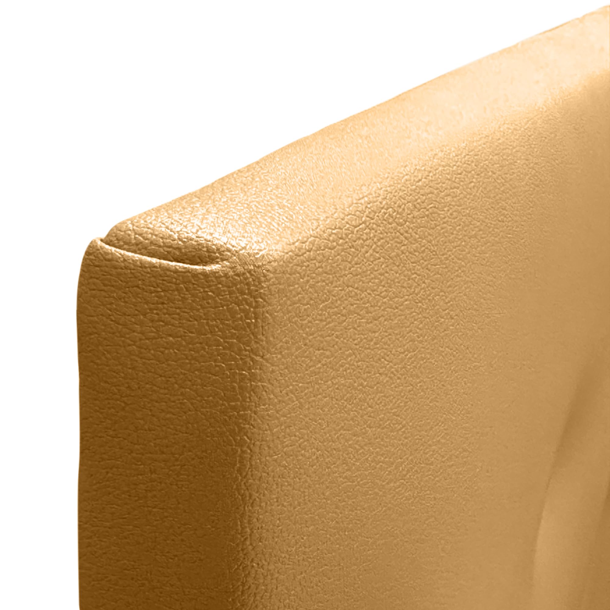 DHOME Testiera in Similpelle o Tessuto AQUALINE Pro con 2 file di Bottoni e Gambe Testiera Imbottita per Letto di Lusso (Similpelle Dorato, 160x105cm (Letti 150/160))