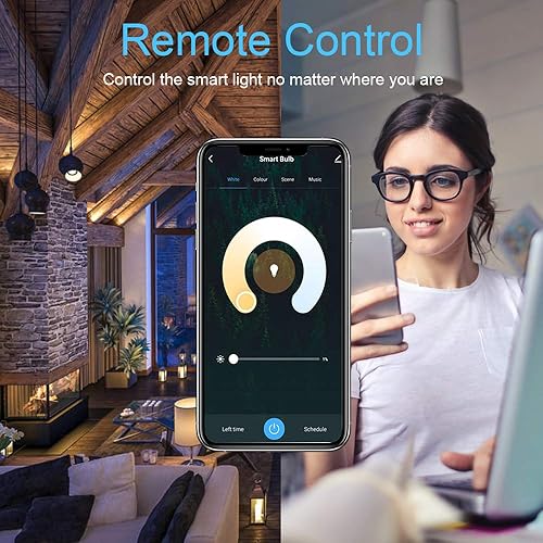 Miniatura 2 de DOGAIN Bombillas inteligentes con base E12, bombilla LED que cambia de color, WiFi-Bluetooth, compatible con Alexa, Google Home, bombillas blancas