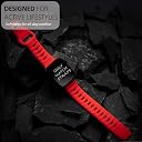 BlackSlice™ Silicone Sport Strap Compatible with Apple Watch – Fits 42|44|45|46|49mm (Ultra|2|3|SE|Series 1–11)| Men & Women|'Watch Not Included' (Red) gallery image