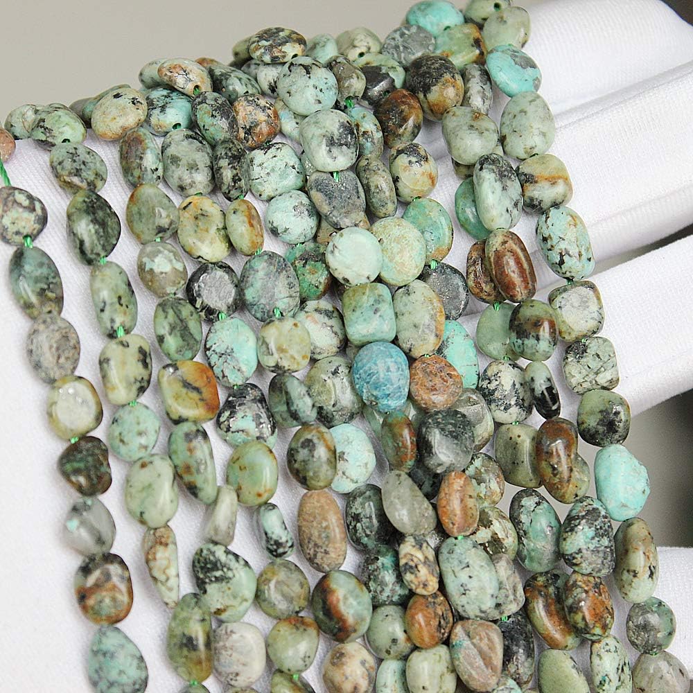 MJDCB Natural Irregular Shape Stone Beads 8-10mm Africa Turquoise Gemstone Energy Cured for Jewelry Making Bracelet Necklaces - Image 2
