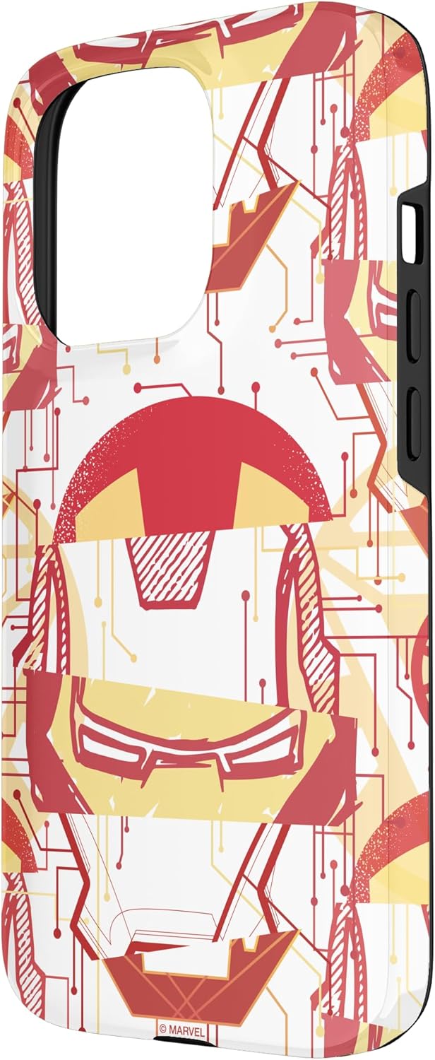 Marvel Iron Man Tony Stark Spliced Helmet Case for iPhone 15 Pro