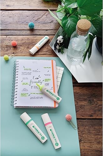 Miniatura 2 de edding 24 Resaltadores EcoLine - verde claro - 1 resaltador - nip cincel 0.079-0.197 in - para marcar y resaltar textos y notas de forma rápida y