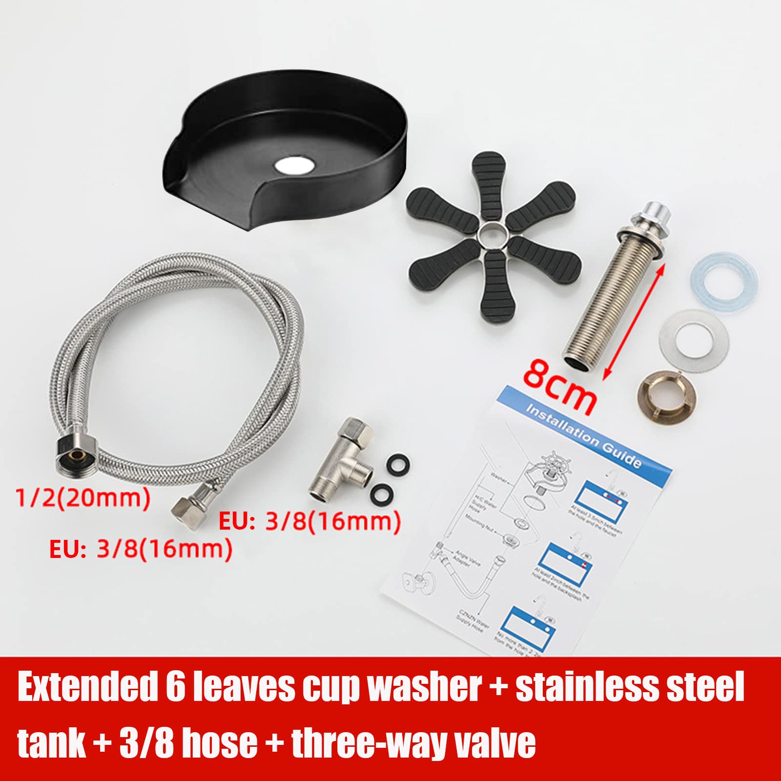 Spruzzatore Per Lavello In Acciaio Inox - Sciacqua Bicchieri E Biberon Con 9 Getto D'Acqua - Foto 6