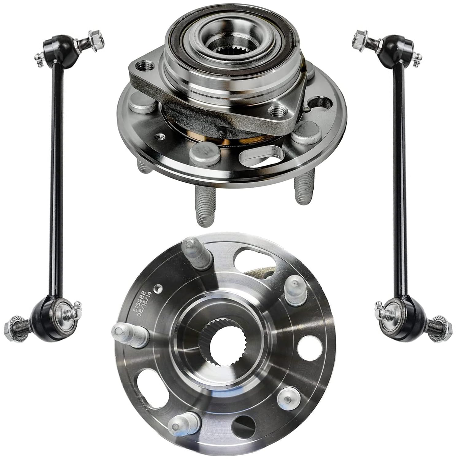 Detroit Axle - Front Wheel Bearing Hubs Kit for 2010-2017 Chevy Equinox