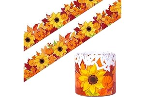 66ft Fall Bulletin Board Borders Sunflower Maple Leaves Pumpkins Theme Border Trim