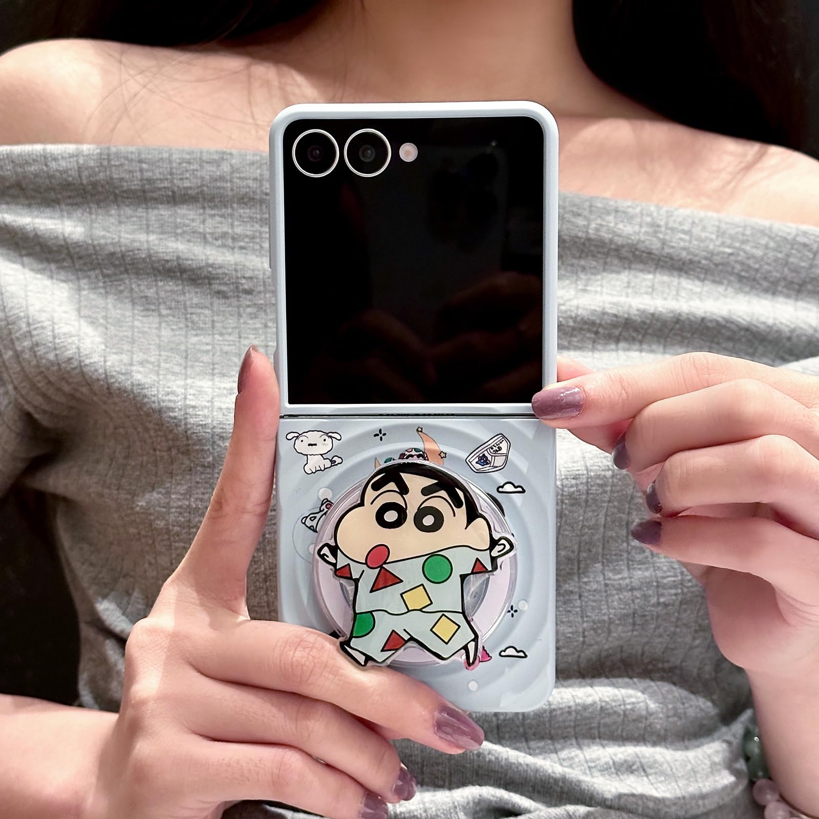 Amazon.co.jp: RUIKER Samsung galaxy z flip7 用 ケース クレヨン