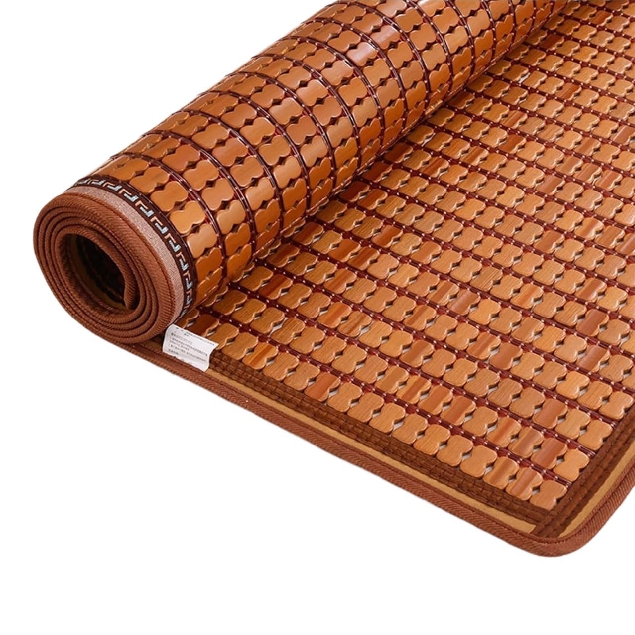 GTHTUHFD Summer Bamboo Bed Mat Cooling Pad Foldable Bamboo Sping Mattress For Home Use Ideal For Hot Weather Sp T,Brown-90x190cm
