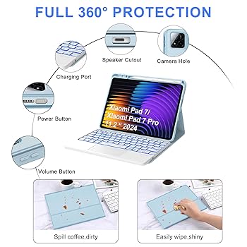 Androidタブレットアクセサリー Xiaomi pad7 / 7pro Keyboard Case Amazon.com: Keyboard Case for Xiaomi Pad 7/ Pad 7 Pro 11.2