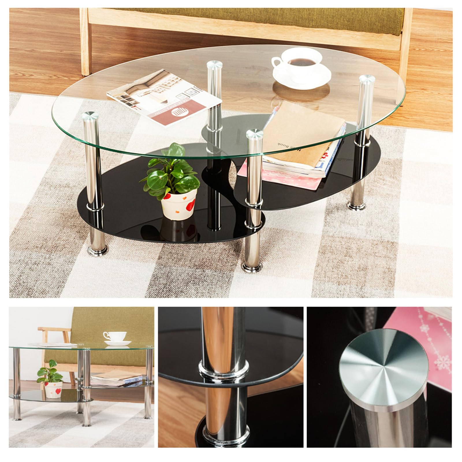 魚形ガラステーブル - 3段収納でコンパクト Amazon.co.jp: センターテーブル ガラステーブル コーヒー