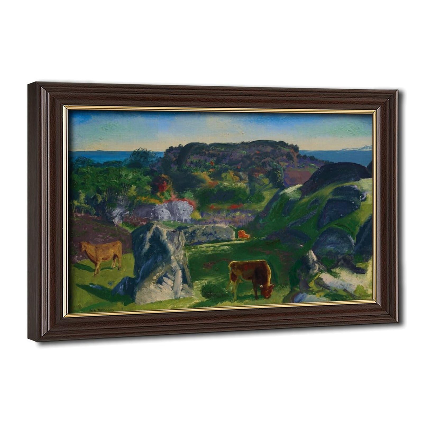 Poster Rock Ridge Ferme par George Bellows impression sur toile 50x75 cm - 8