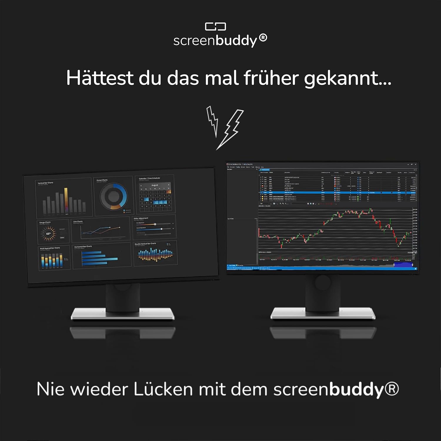 Optimieren Sie Ihr Home-Office: 2er Set Magnetische Verbinder für Monitore – Stabilität für Gaming & Streaming