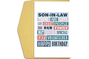Endearing Qiliji Birthday Card for Son-In-Law: a Humorous Gest for a Special Family Member