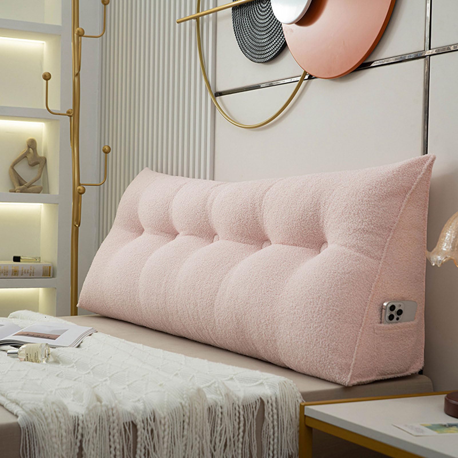 Almohada de lectura, cómoda cuña triangular para respaldo, ideal para sentarse, relajarse y descansar