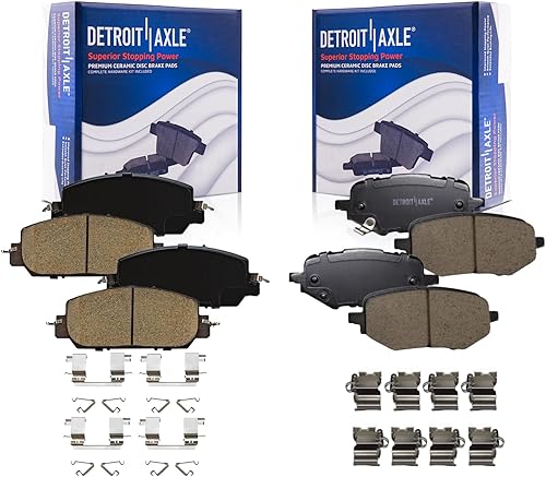 Miniatura 75 de Detroit Axle - Pastillas de freno traseras para Chevrolet Captiva Sport Equinox GMC Terrain Pontiac Torrent Saturn Vue XL-7, Pastillas de freno de