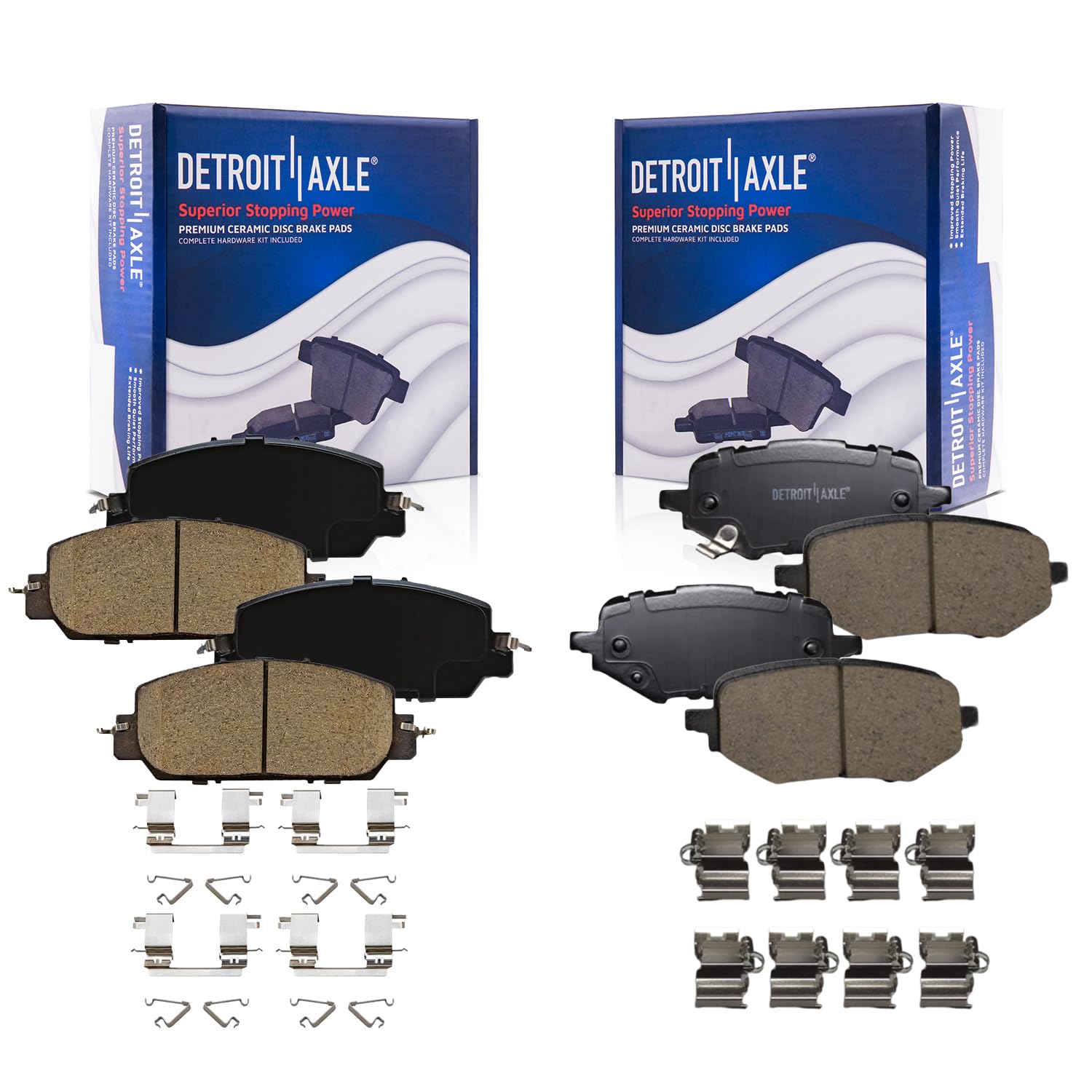 Detroit Axle - Brake Pads for 2017-2021 Honda Clarity 2023-2025 Honda HR-V