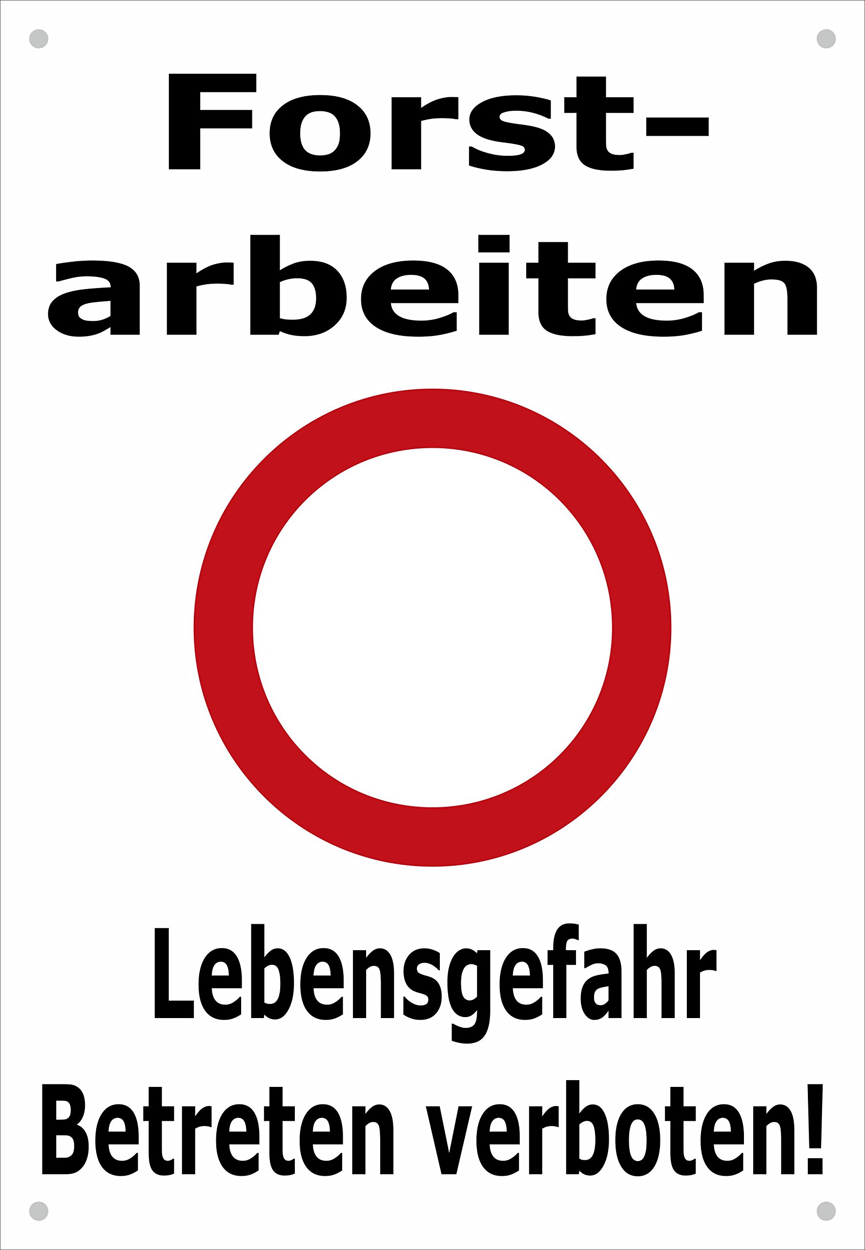Absperrbanner „Betreten Verboten – Gefahr Durch Umstürzende Bäume“ – 45x65 Cm, PVC, Mit Ösen, Made In Germany