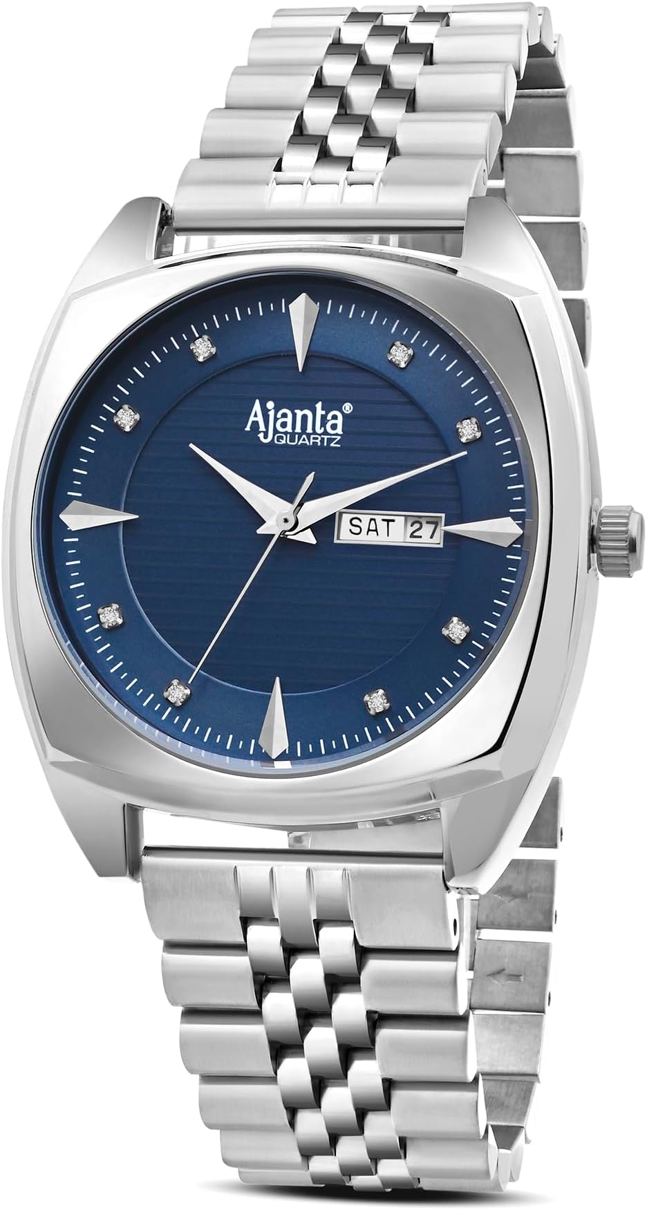 - Analog Watch for Men | Stainless Steel Bracelet | Round Dial with Square Case | Classic Formal Wrist Watch | Office Wear|AWC132ESG