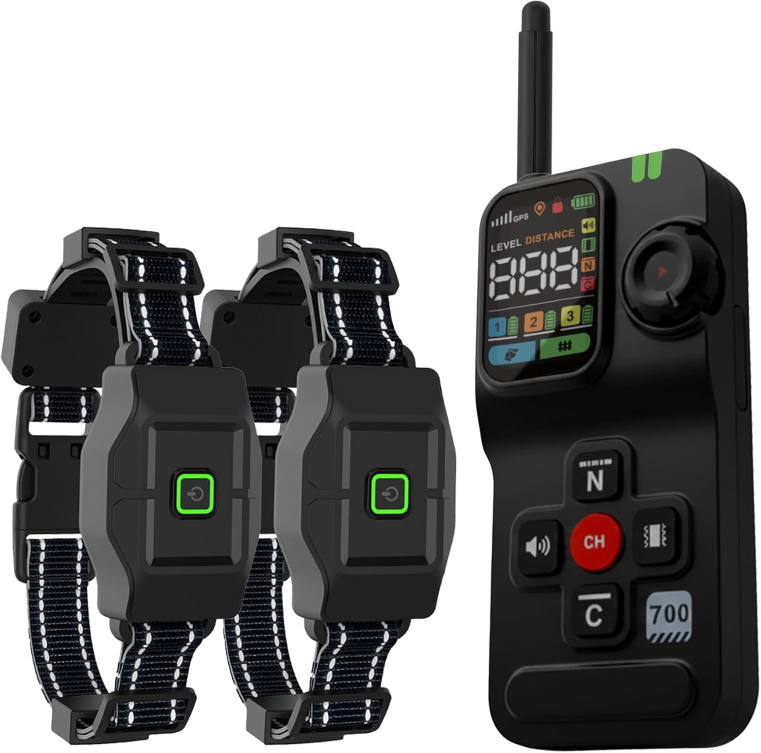 Invisible Fence for Dogs 3 in 1 Electric Fence for 2 Dogs GPS Wireless Dog Fence System with 3 Warning Modes Sound Vibration and Sock (1-24) IPX7 Water Resistant with Flash Light