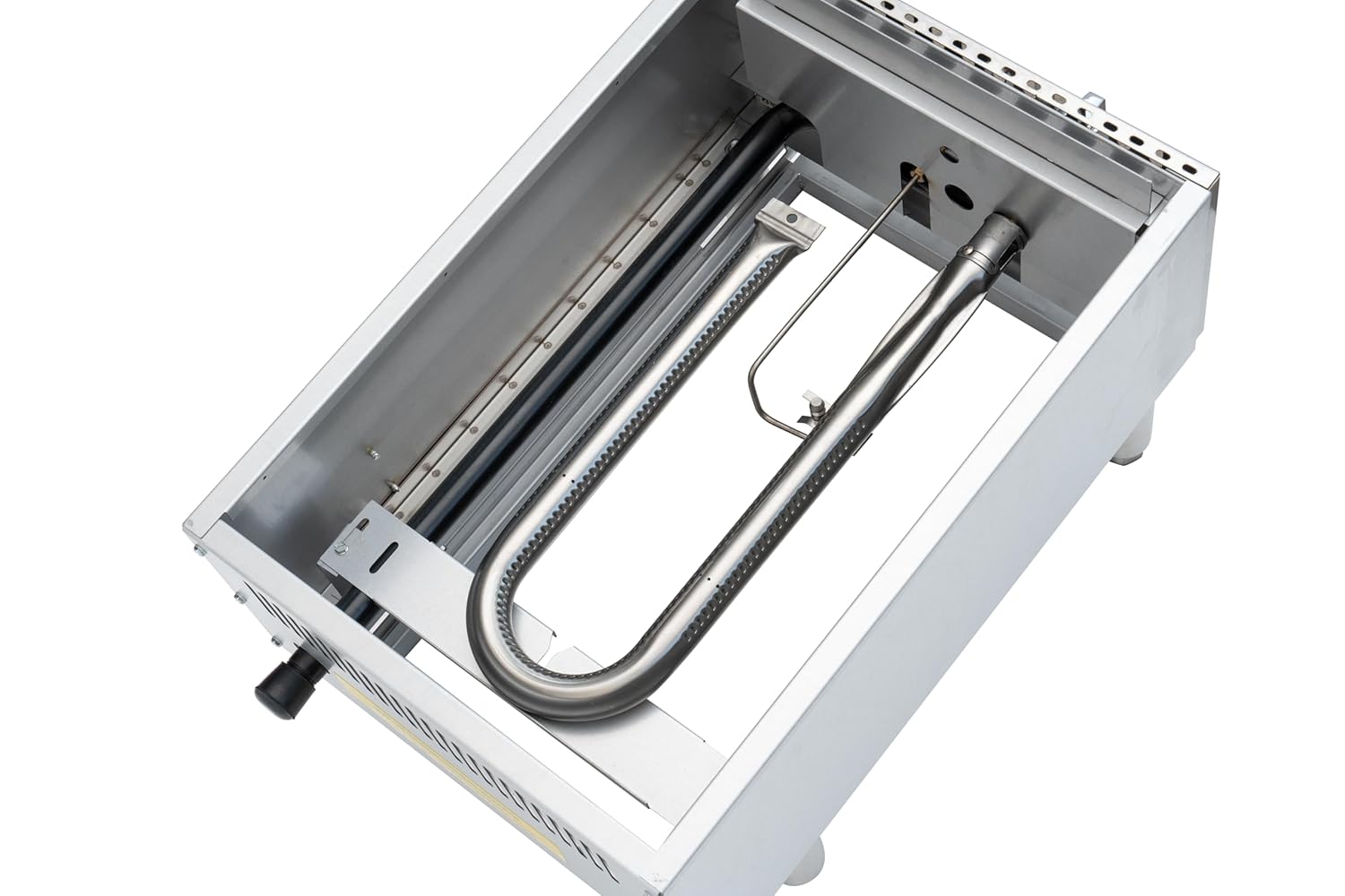 KoolMore 16 in. Commercial 1-Burner Natural Gas Charbroiler with 30,000 BTU in Stainless-Steel, ETL Listed (KM-GCB1-18M)