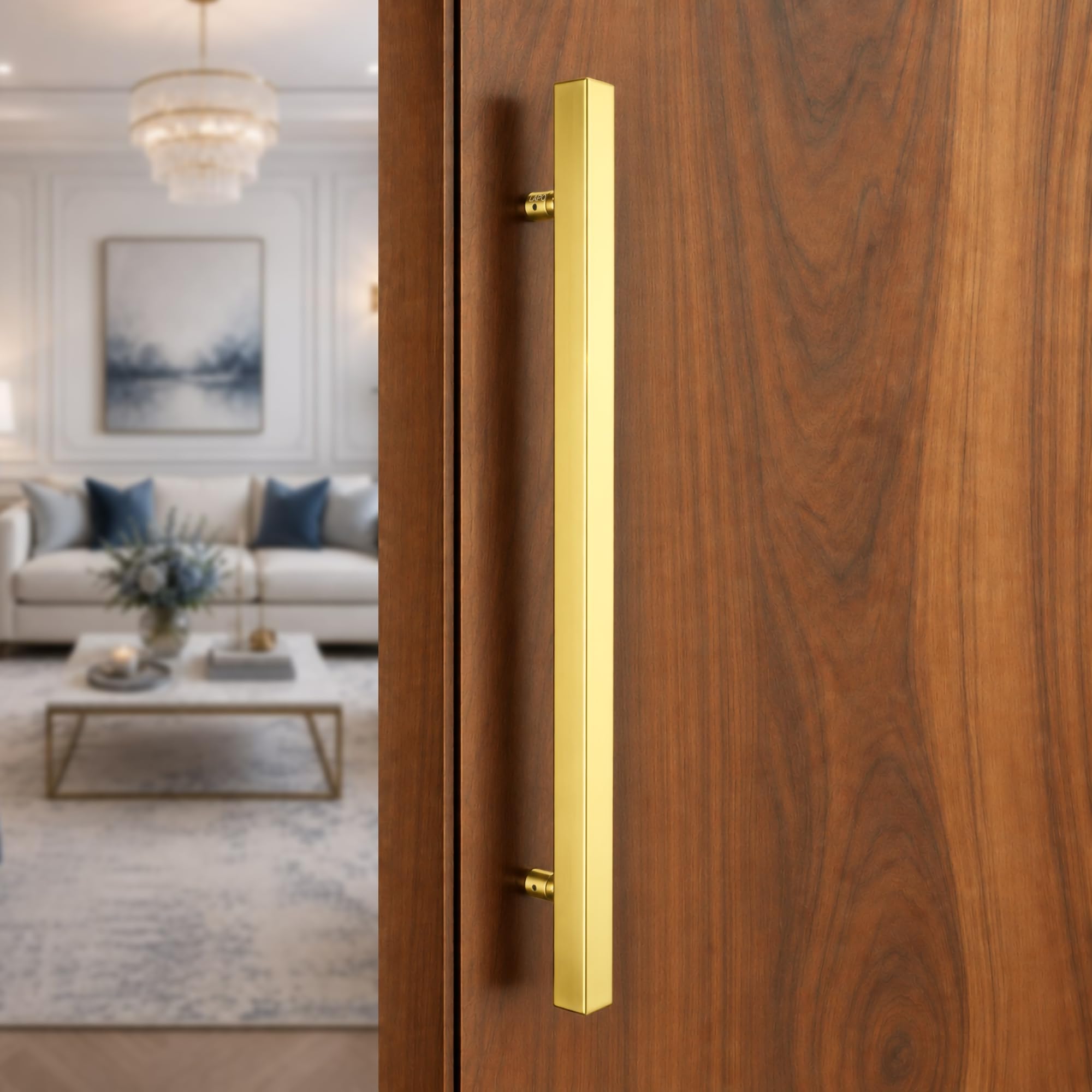 LAPO Superior 36 Inch Door Pull Handle for Home, Office & Hotel Entrance | Stainless Steel Rosegold Bar with 76cm Hole Gap | Fits 30–100mm Wooden & Glass Door| Screws Included | 3Yrs Warranty| 1Piece — Amazon image 16