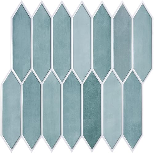 Miniatura 1 de 10 azulejos adhesivos de PVC mate de 11.8 x 11.8 pulgadas, ultralivianos y finos de PVC 3D, para despegar y pegar, para cocina, sala de estar,