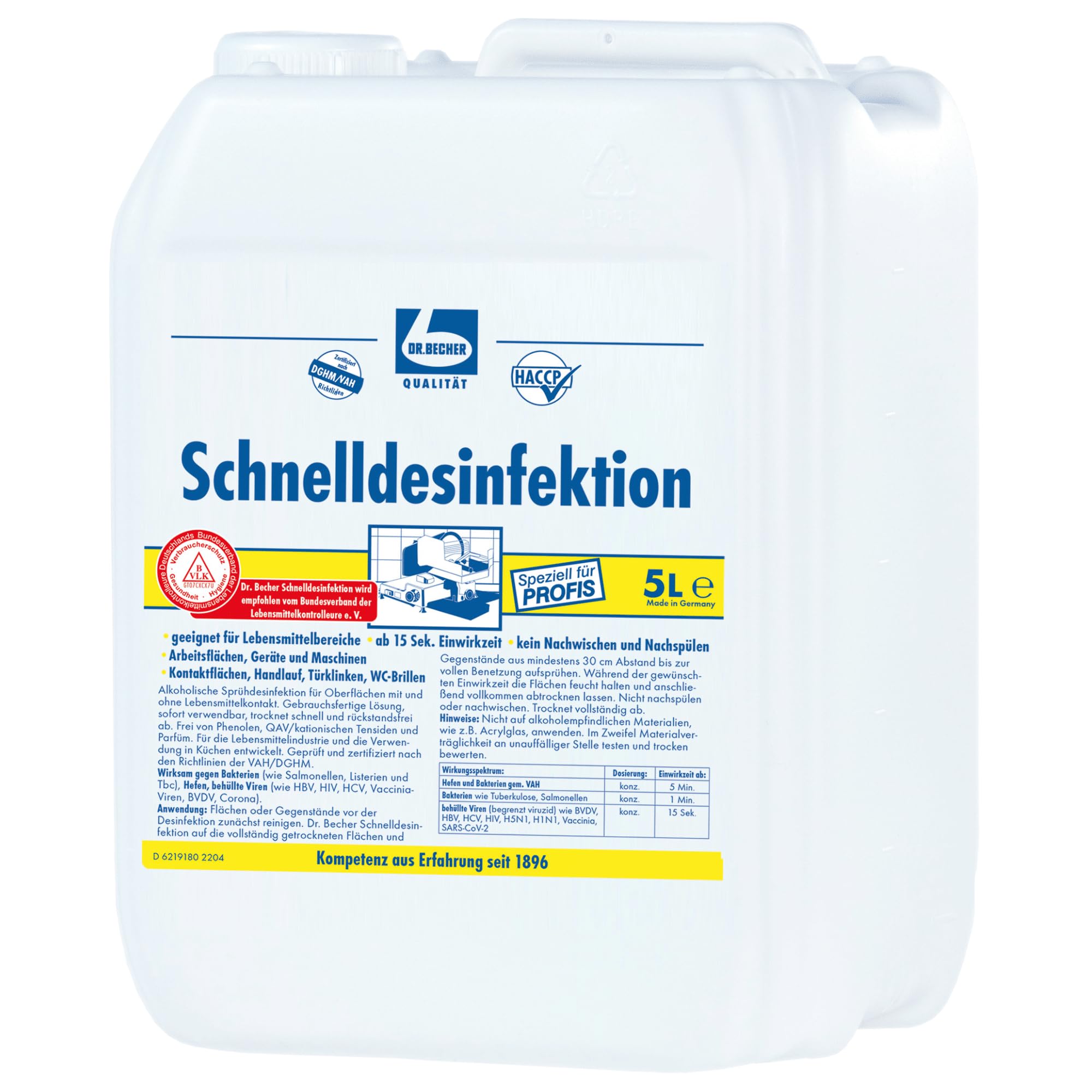 BECHER SCHNELLDESINFEKTION 5l