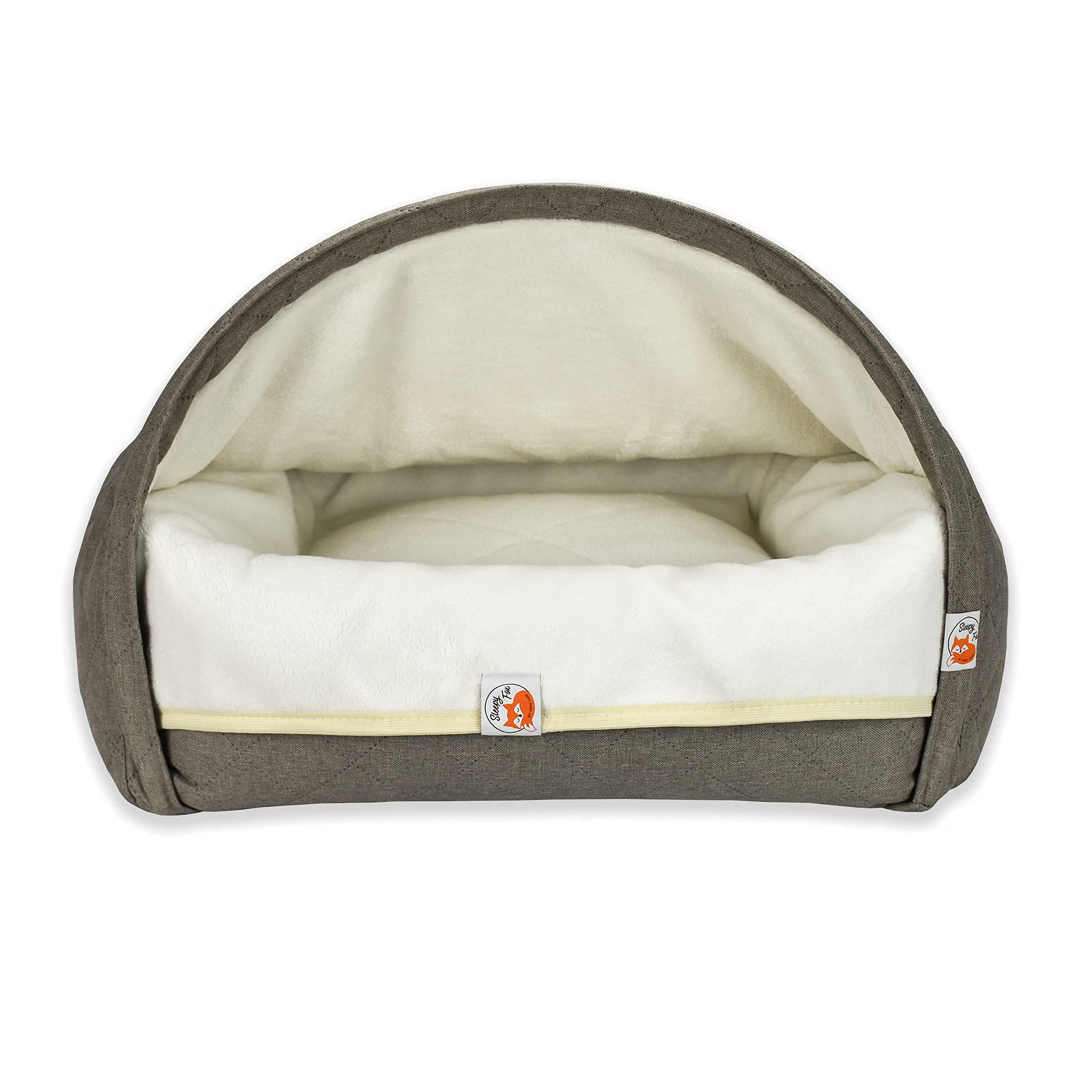 Sleepy Fox® Snuggle - Manta para Gatos y Perros con Forro Polar Sherpa (100 x 140 cm), Color Beige