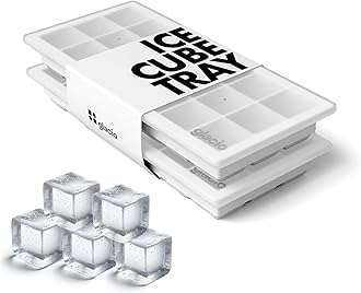Ice Cube Tray – Small Silicone Molds with Lids, BPA-Free and Flexible for Cocktails and Beverages – Set of 2