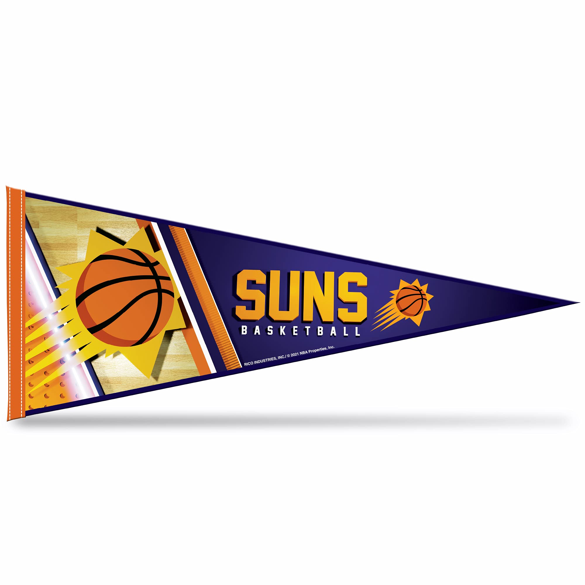 Rico Industries NBA Basketball Phoenix Suns Primary 12" x 30" Felt Wall Décor Pennant - Great for Home/Bed Room/Man Cave Décor