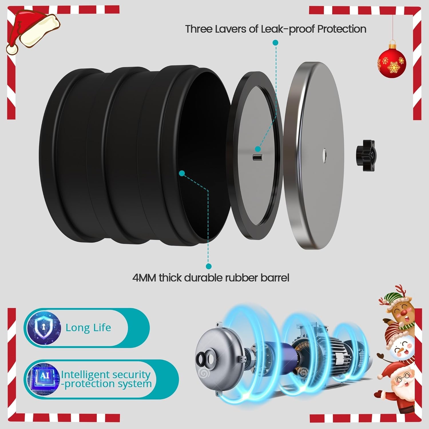 Rock Tumbler Kit for Adults Kids, Professional Rock Polisher with 3LB Leak Proof Rubber Barrel, Includes 1 LB Rough Rocks,4 Rock Tumbler Grits etc,STEM Christmas for Kids