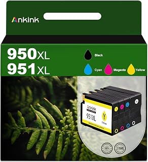 950XL 951XL Ink Cartridges Combo Pack Black Color Replacement for HP 950 951 XL HP950 HP951 XL HP950XL HP951XL to use with OfficeJet Pro 8600 8610 8620 8100 8625 8630 8660 8615 276DW 251DW Printer