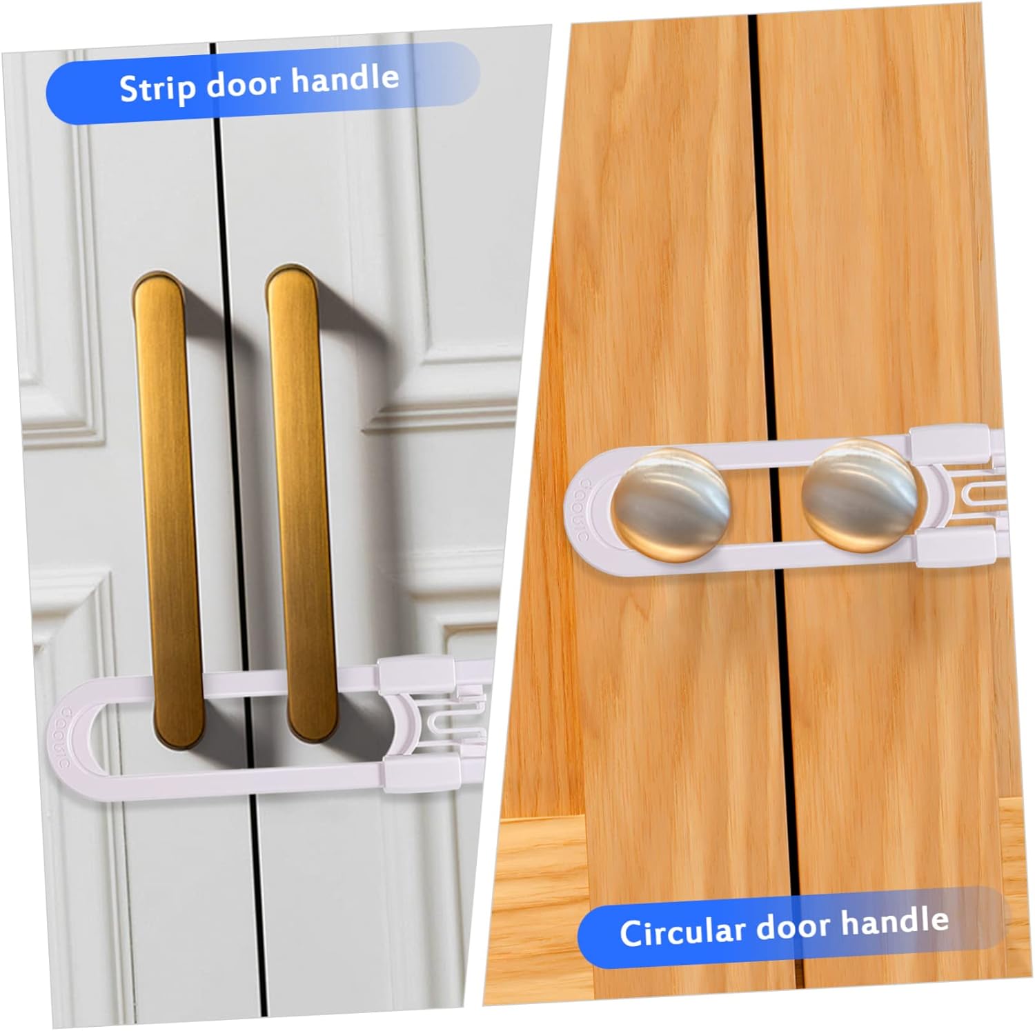 Totority 15pcs Childproof Cabinet Locks U-shaped Locks for Boys and Girls Safety Latches for No Drill Installation Handles