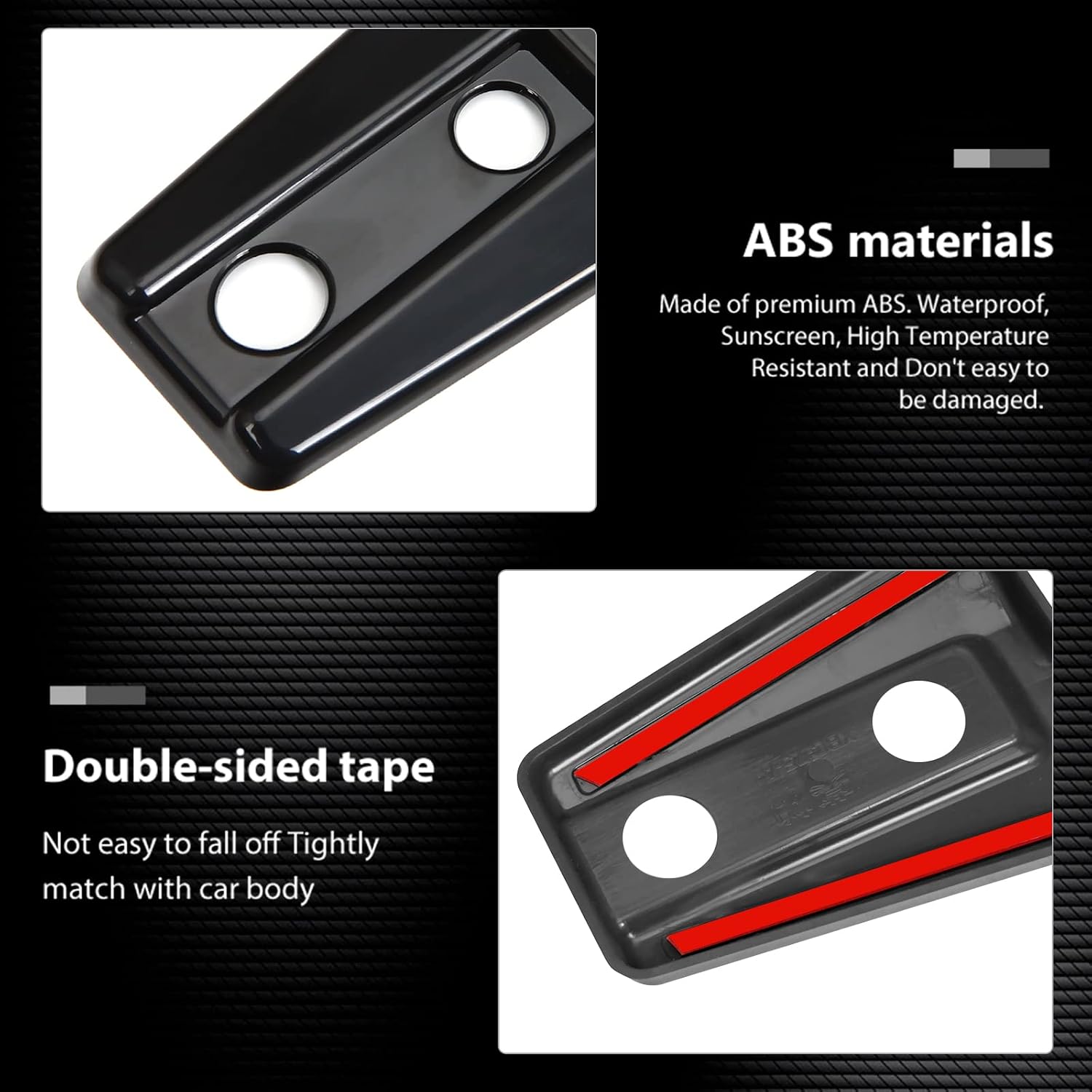 2PCS Hood Hinge Cover Trim Accessories for Jeep Wrangler JK & Unlimited 2007-2018 (Black)