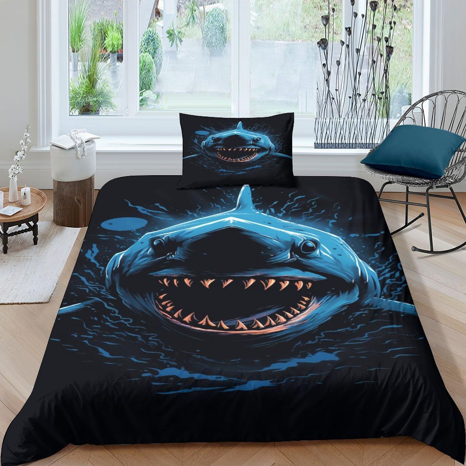 Housse de couette requin 3D : créez une ambiance marine unique dans la chambre de votre ado