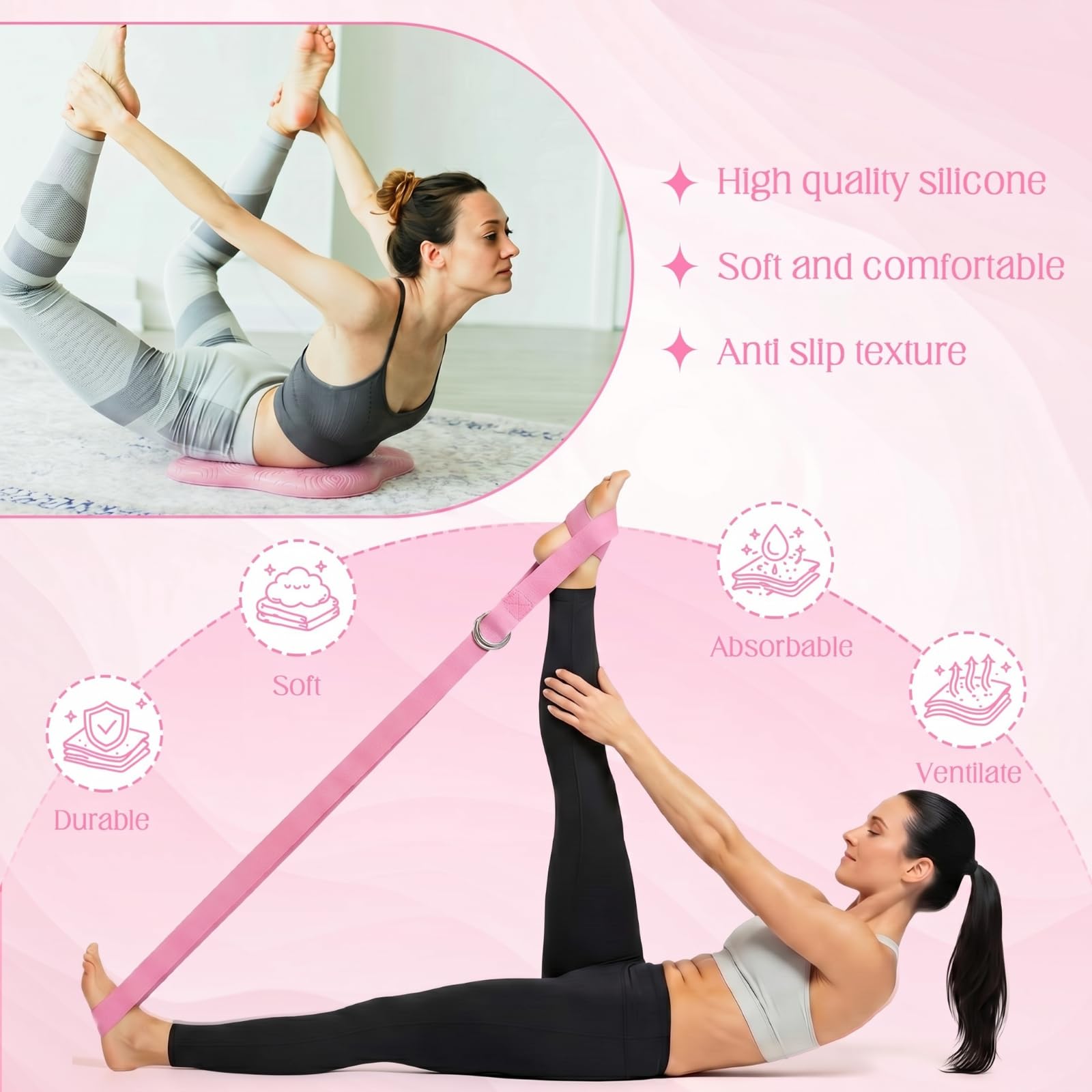 Blocchi da yoga per sollievo dal polso, blocco per yoga con ginocchiere