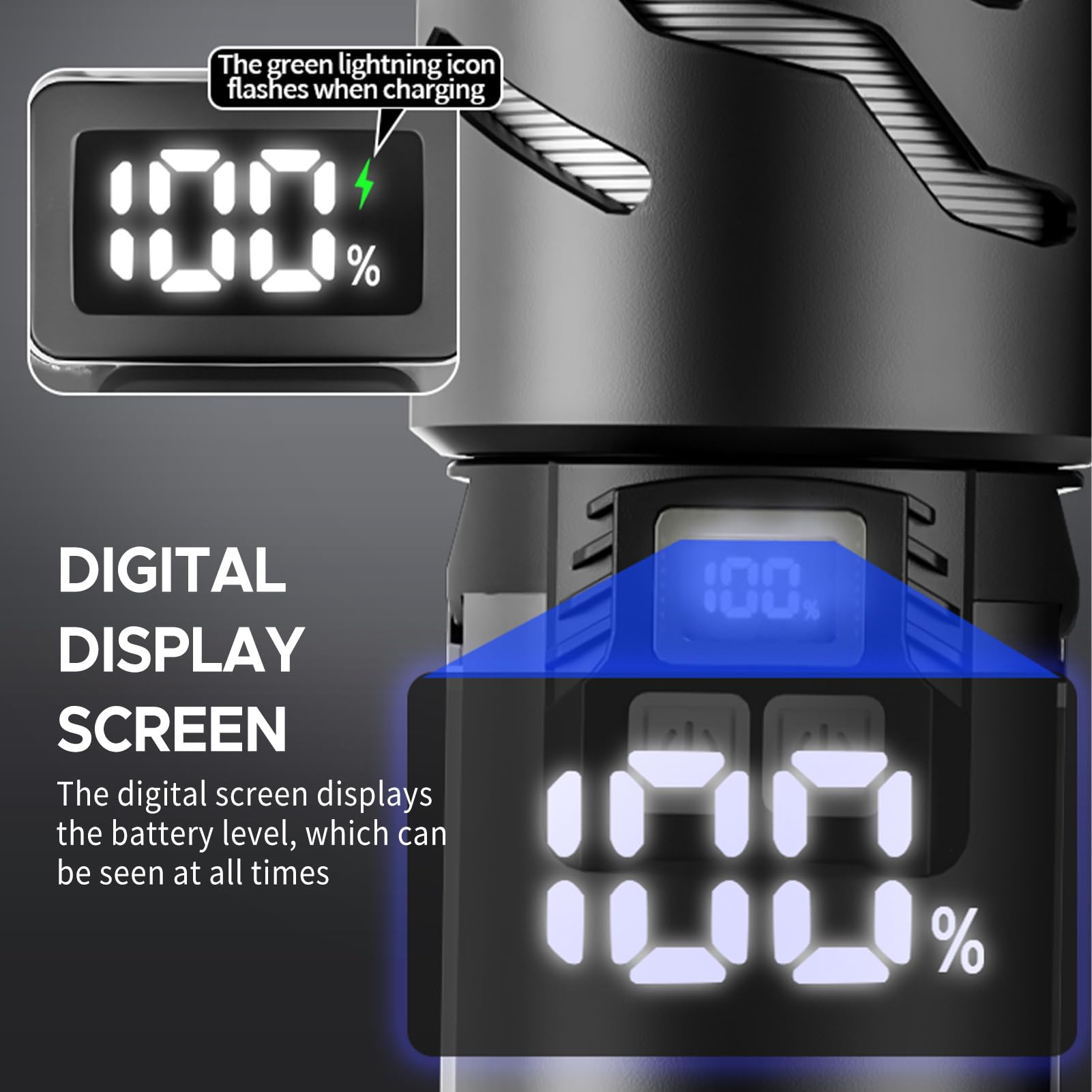 Lixada Luces telescópicas de camping, 5500 mAh Linterna de Camping Recargable Retráctil, Multifunción Emergencia Lampara Ajustable Linternas LED Alta Potencia Para Senderismo Pesca (Negro)