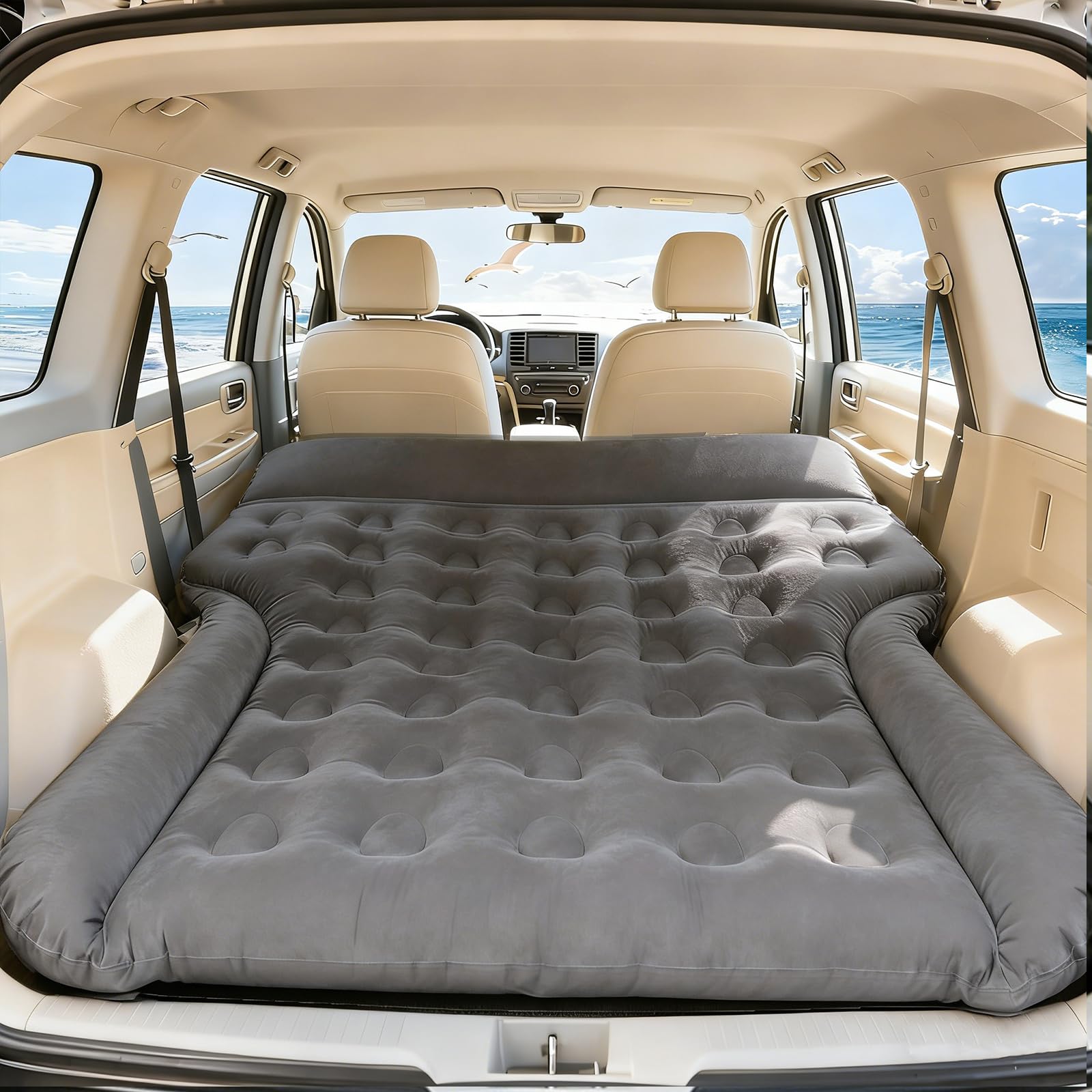 Matelas Voiture - Matelas Gonflable Voiture Universel pour SUV VAN RV Coffre , 140x185x20cm Lit Voitures éPaisseur 20cm Doux Et Confortable Car Mattress Air Bed pour Camping Voyage Routiers Accueil