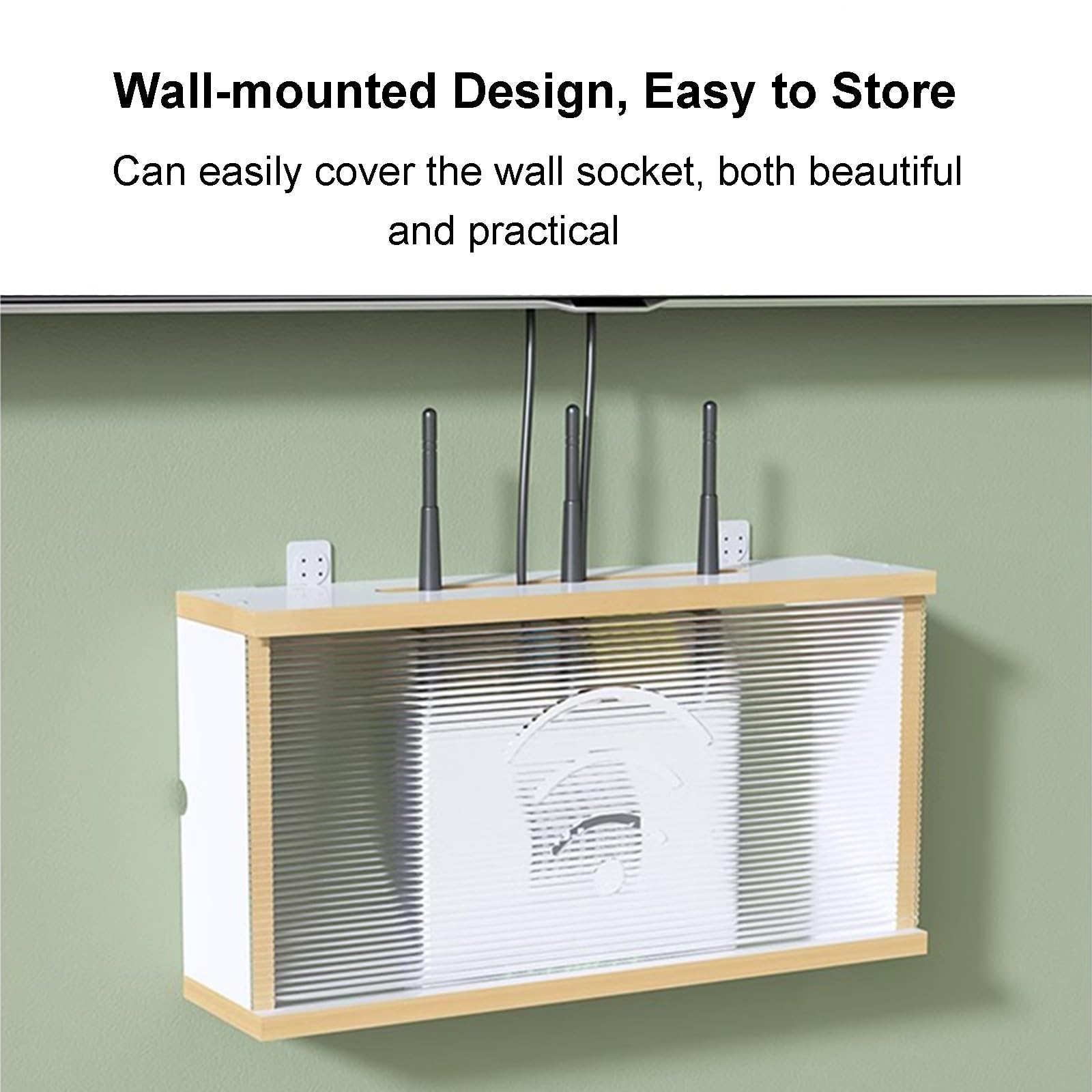 Étagère murale pour routeur – Boîte de rangement pour câble WiFi et solution de rangement pour bureau et maison