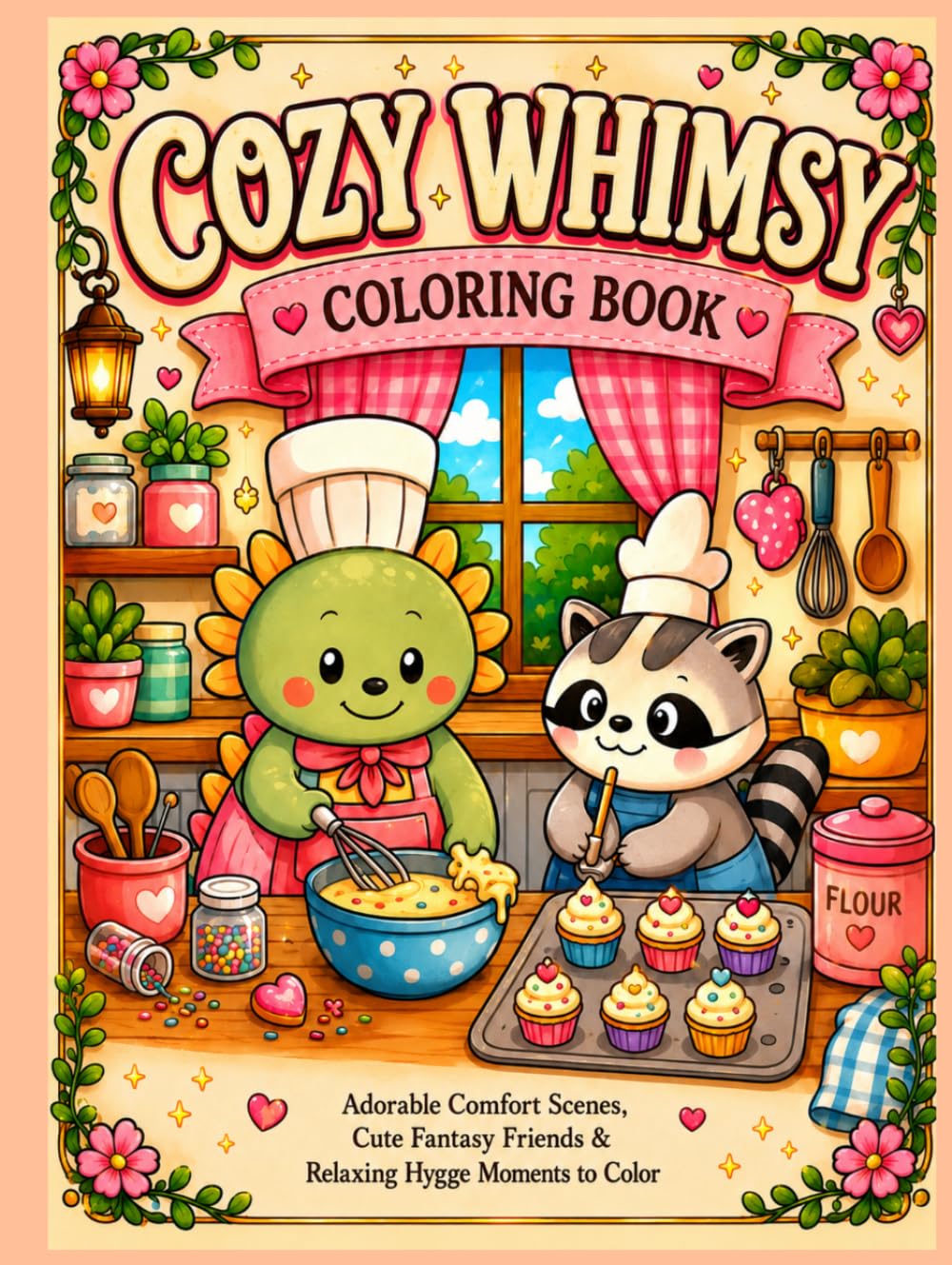 Cozy Whimsy Coloring Book: Adorable Comfort Scenes, Cute Fantasy Friends & Relaxing Hygge Moments to Color