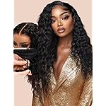 UNICE Bye Bye Knots Wig Water Wave 7X5 Lace Front Wigs Human Hair with Elastic Drawstring Glueless Human Hair Wig Pre Plucked Pre Cut Bleached Knots 180% Density 18 inch