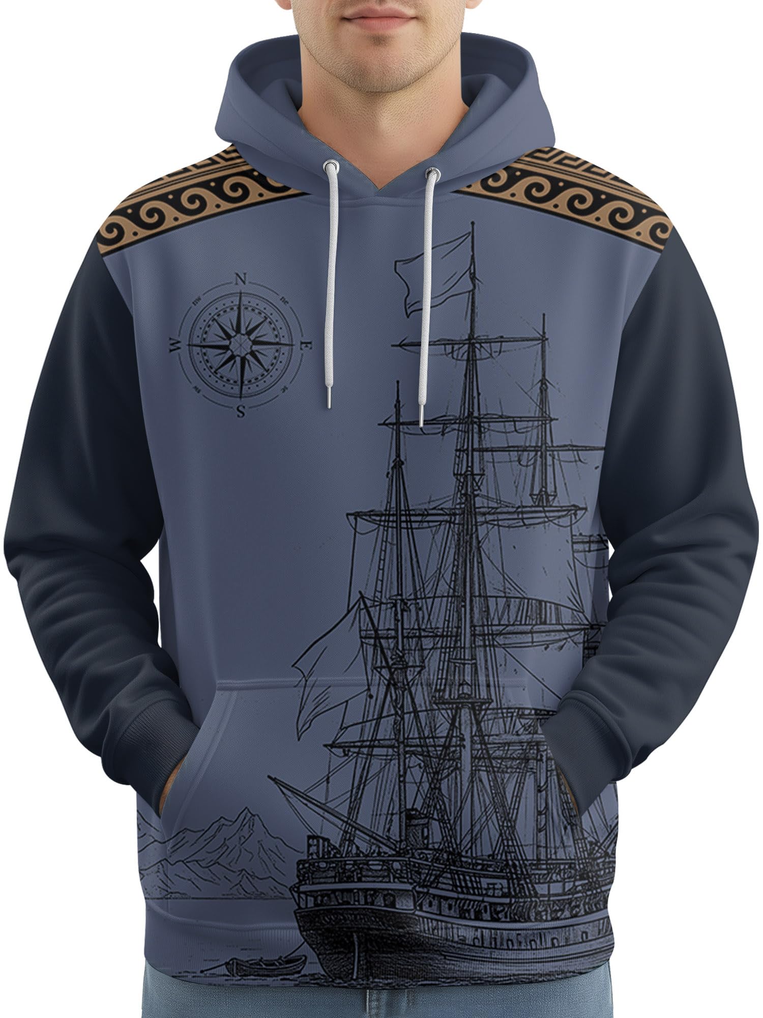 PAGYMO Graphic Hoodies for Men Funny Novelty Pullover Hooded Sweatshirt